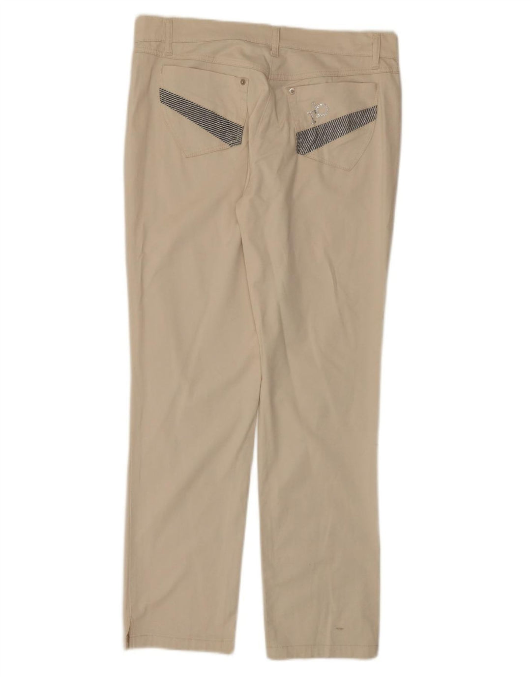 ROCCOBAROCCO Женские прямые повседневные брюки IT 46 Large W34 L30 Бежевые