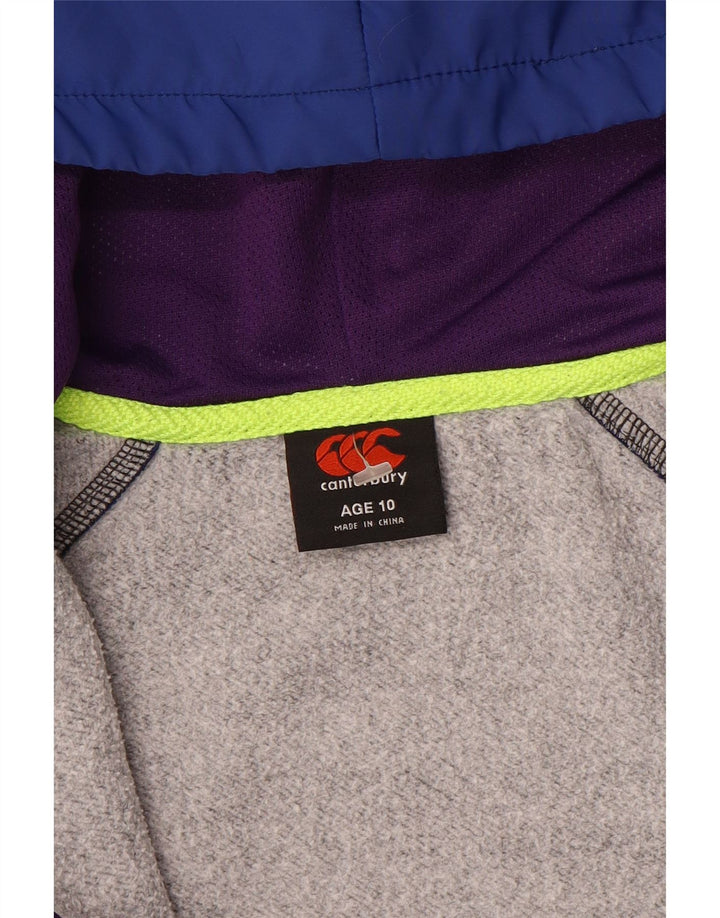 CANTERBURY Свитер с капюшоном на молнии для мальчиков 9–10 лет, серый цветных блоков