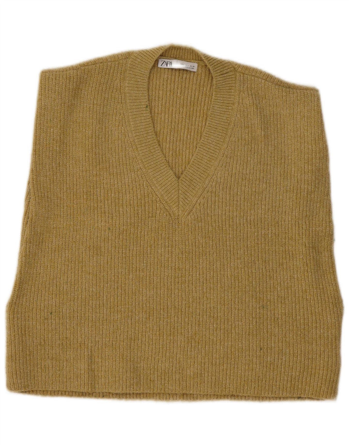 Женская майка-майка Zara UK 10, маленький желтый полиэстер