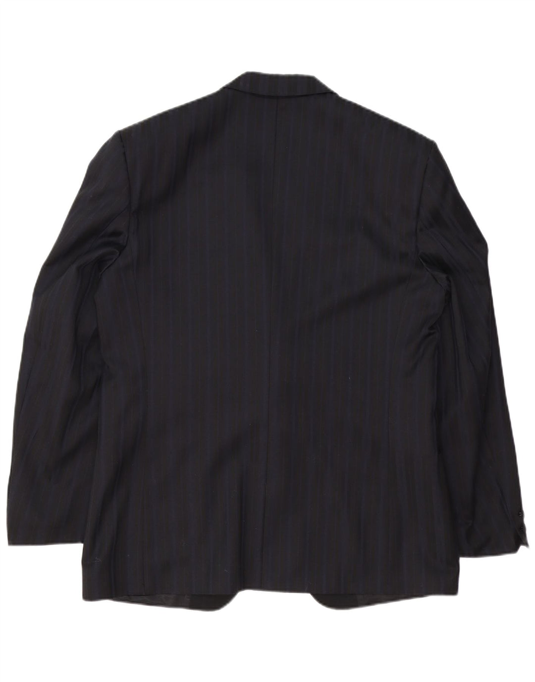 TREVIRA Мужской пиджак на 1 пуговице IT 52 XL Темно-синий в полоску из полиэстера