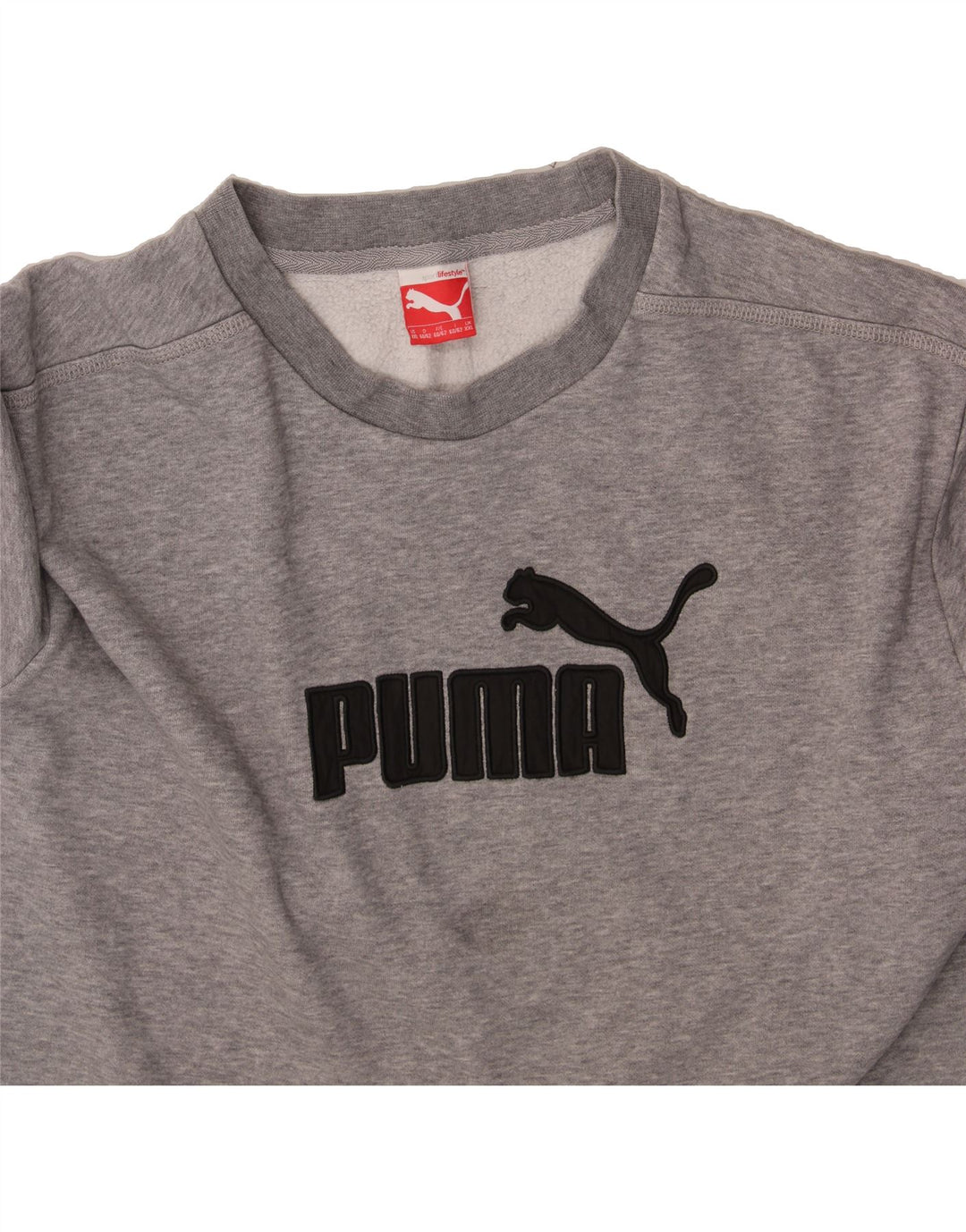 PUMA Womens Oversized Graphic Sweatshirt Jumper UK 20 2XL Grey Vintage Puma and Second-Hand Puma from Messina Hembry 
