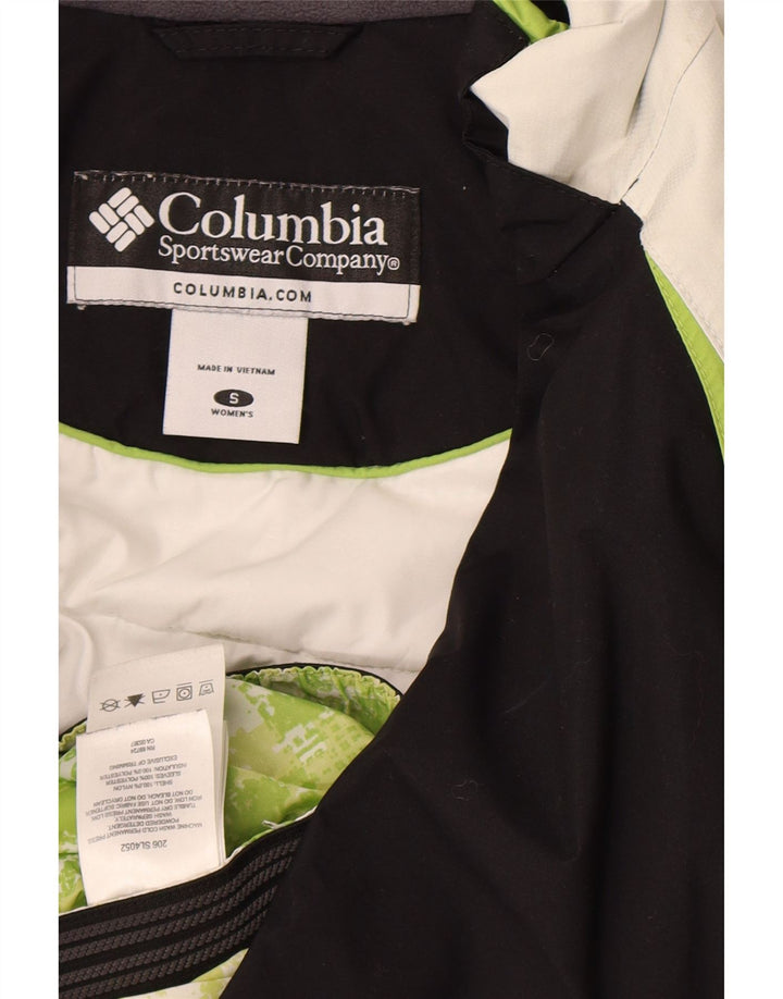 Женская лыжная куртка Columbia Oversized UK 10, маленькая, черная, нейлон с цветными блоками