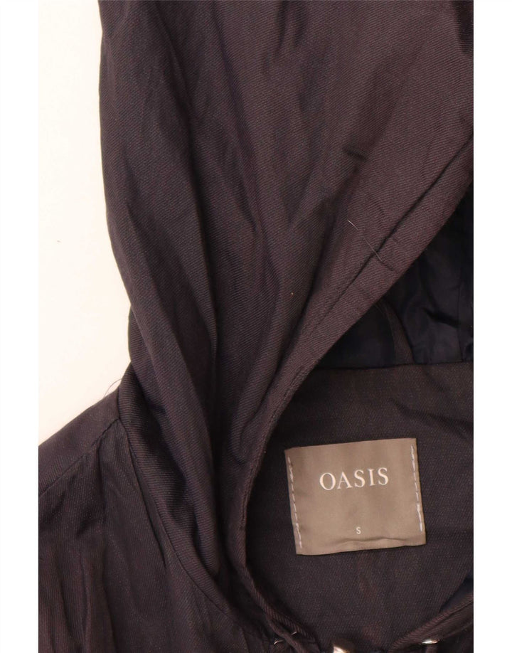 Женская парка Oasis Oversized с капюшоном, Великобритания 10, маленькая, темно-синяя, хлопковая