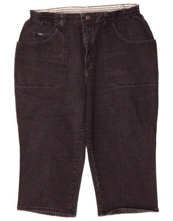 Женские капри Lee с высокой талией, США 20, 2XL, W40, серый хлопок