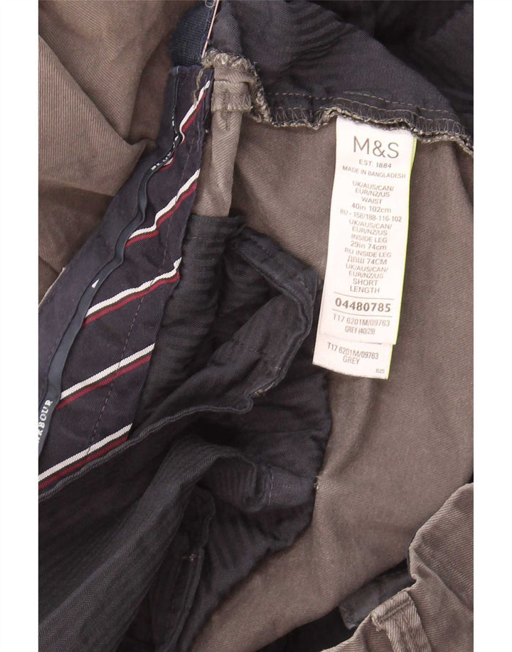 Мужские прямые брюки чинос Marks & Spencer Blue Harbour W40 L29 серые