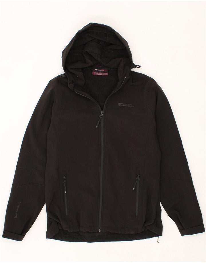 MOUNTAIN WAREHOUSE Womens Hooded Windbreaker Jacket UK 14 Large Black Vintage Mountain Warehouse and Second-Hand Mountain Warehouse from Messina Hembry 
