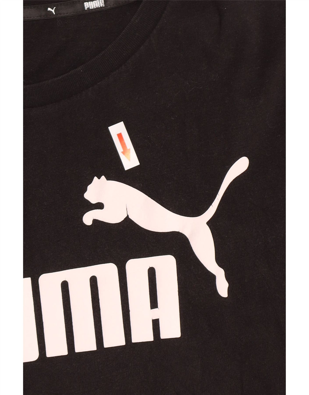 Мужская футболка с рисунком Puma, маленькая, черная