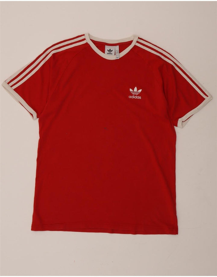 Мужская футболка ADIDAS, большой красный хлопок
