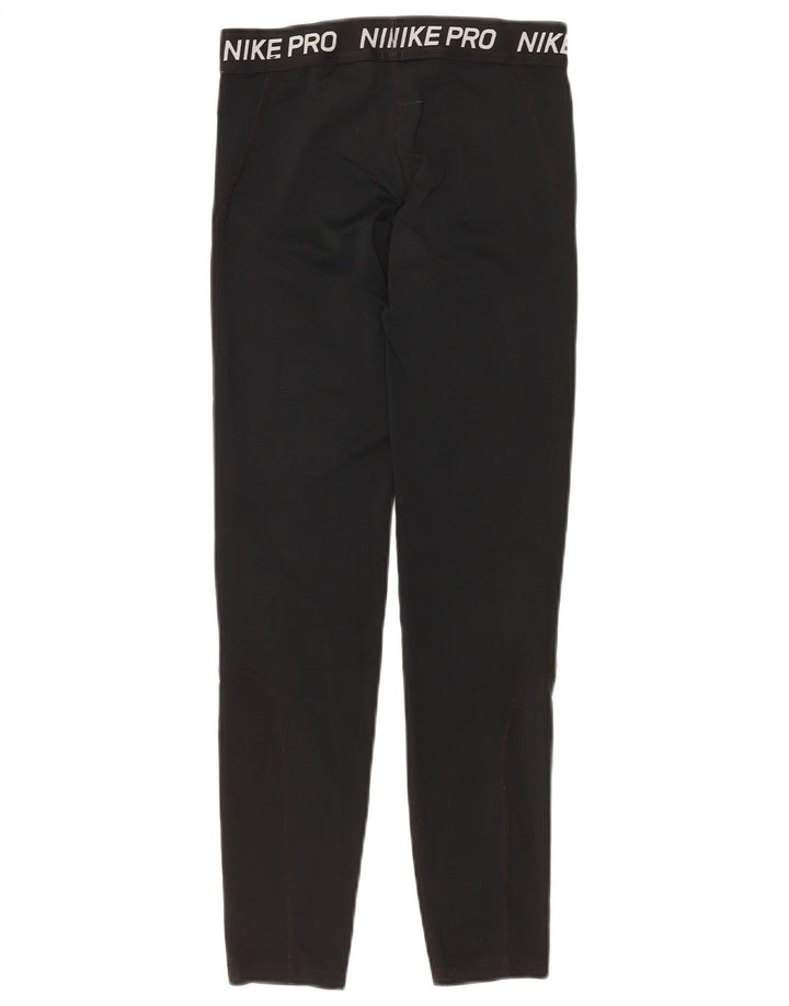 Леггинсы NIKE для девочек Dri Fit с рисунком, 12–13 лет, большой размер, черный полиэстер