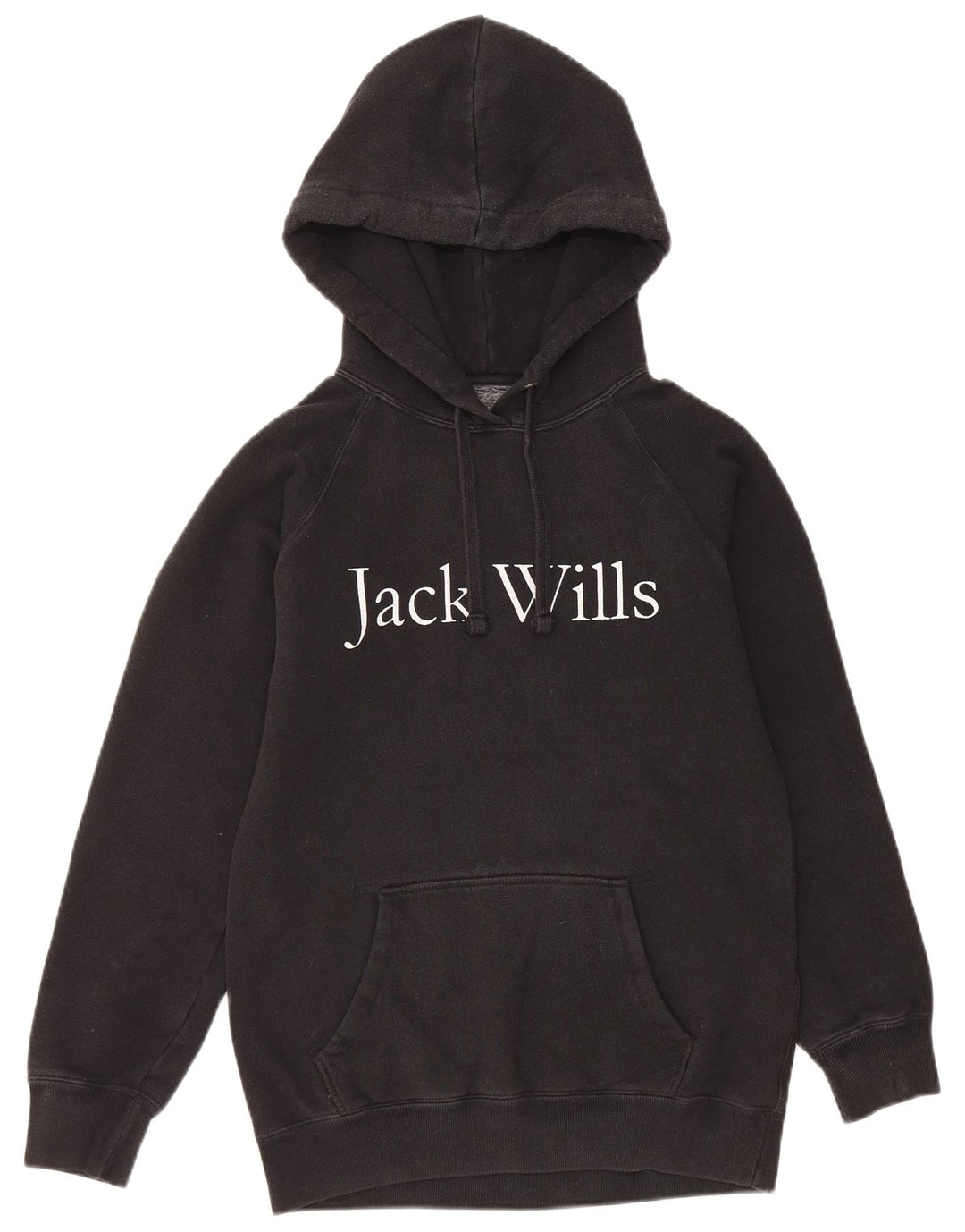 Женский свободный джемпер с капюшоном JACK WILLS UK 6 XS, черный хлопок