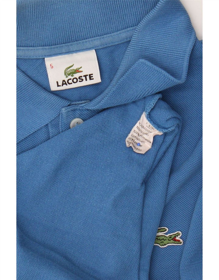 Мужская рубашка-поло Lacoste, размер 5, большая синяя хлопковая