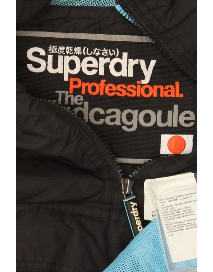 Женский анорак с капюшоном SUPERDRY The Windcagoule, UK 16, большой черный