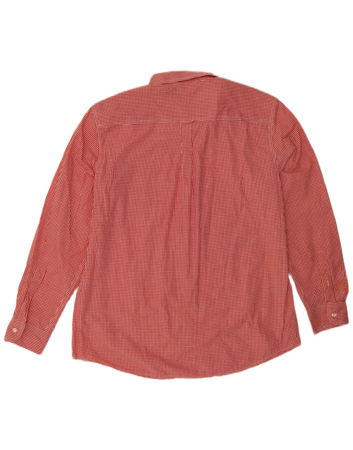 Мужская рубашка Chaps Easy Care XL, хлопок в красную клетку