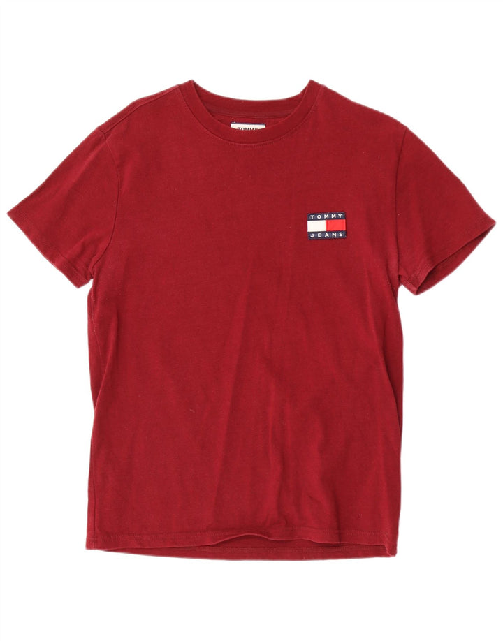 Мужская футболка Tommy Hilfiger, маленький темно-бордовый хлопок
