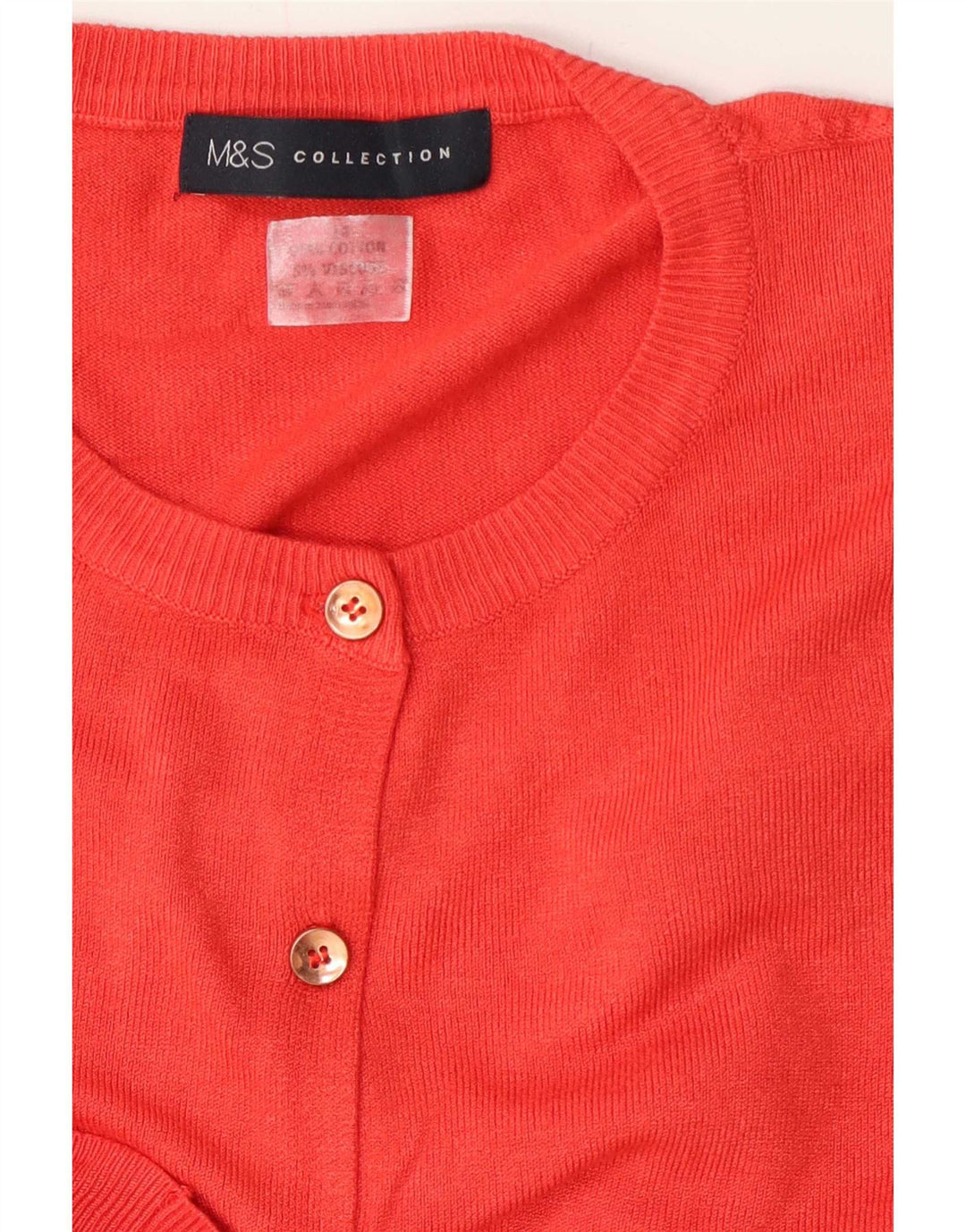 Женский кардиган стандартного кроя Marks & Spencer UK 12, хлопковый средний красный цвет