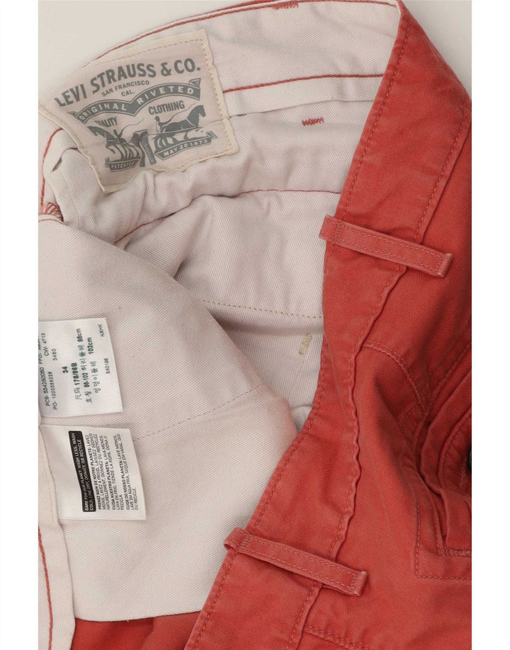 Мужские шорты чинос Levi's W34, большие розовые, хлопок