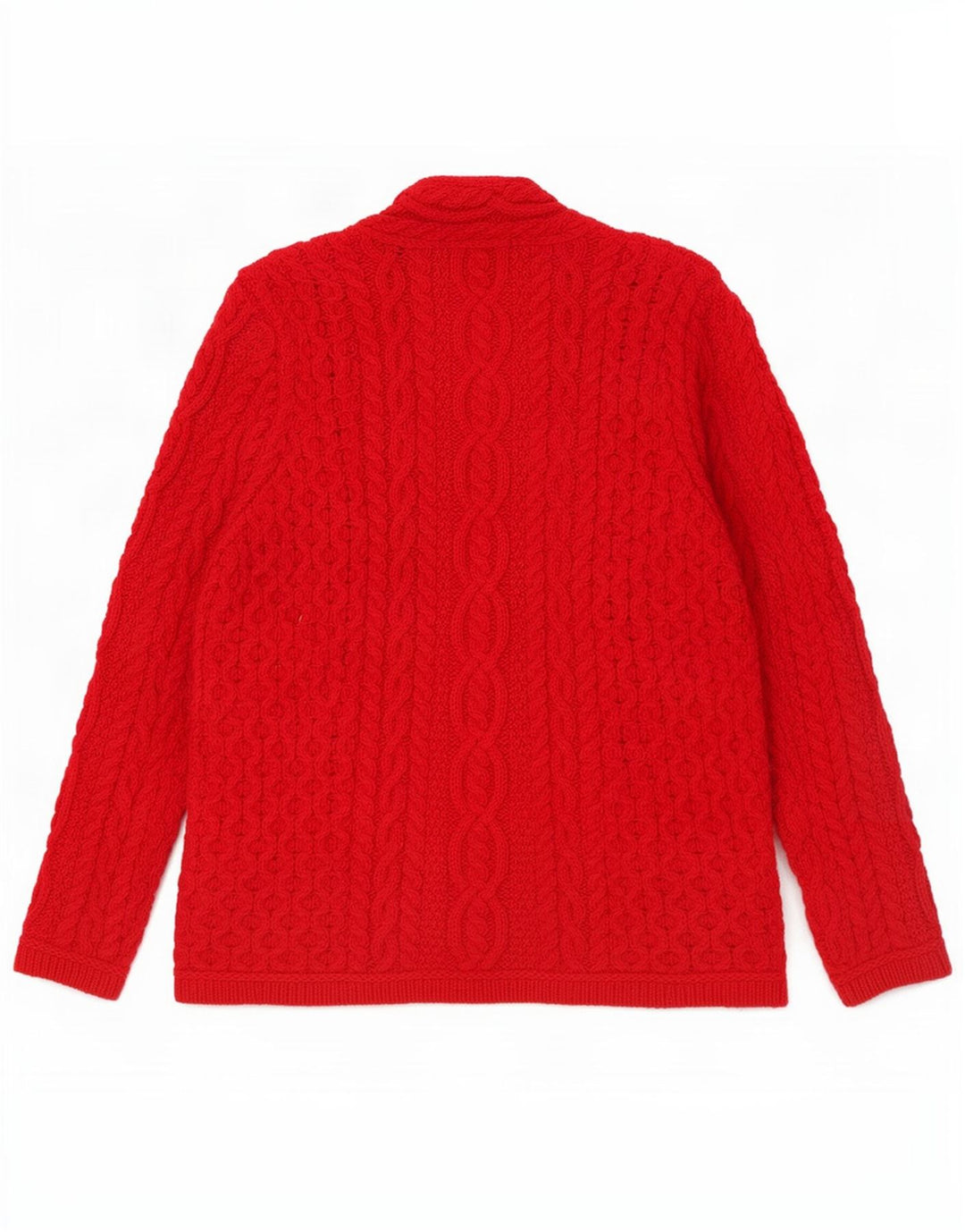 Женский кардиган-свитер Aran Crafts UK 14, средний красный из мериносовой шерсти