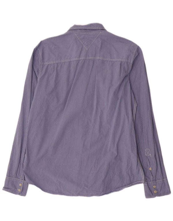 Мужская рубашка Tommy Hilfiger 2XL, синяя, хлопок в мелкую клетку