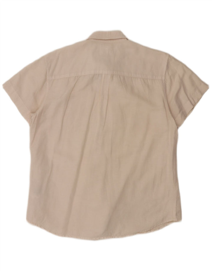 Мужская рубашка стандартного кроя с короткими рукавами Wrangler, большая белая льняная рубашка