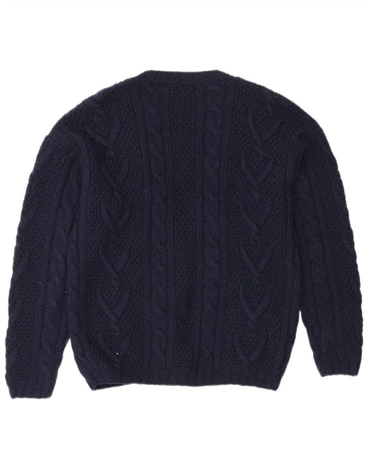 Женский свободный кардиган L.L.Bean UK 10, маленький темно-синий, шерсть