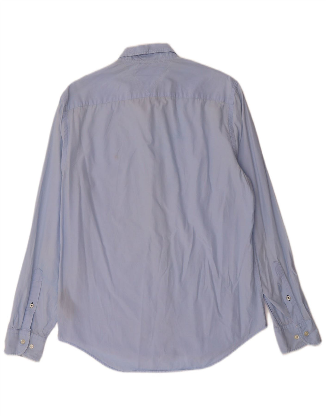 TOMMY HILFIGER Mens New York Fit Shirt Medium Blue Cotton