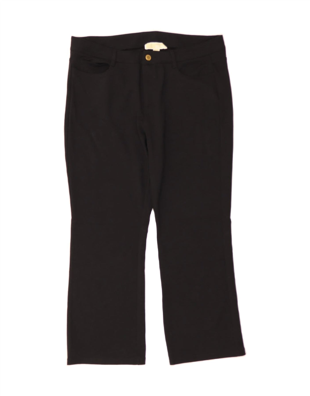 MICHAEL KORS Womens Straight Casual Trousers Large W34 L27 Black Polyester Vintage Michael Kors and Second-Hand Michael Kors from Messina Hembry 