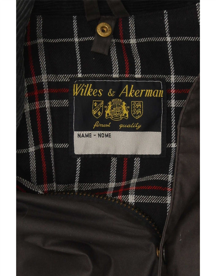 Мужская куртка из вощеного хлопка Wilkes&Akerman UK 40, большая серая