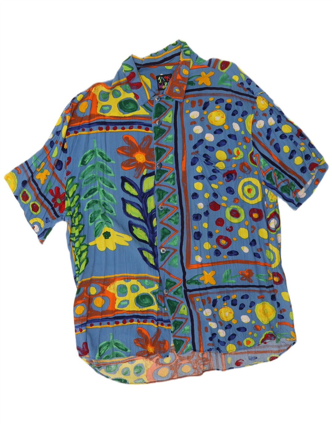 JAMS WORLD Мужская рубашка с коротким рукавом XL Разноцветный цветочный принт