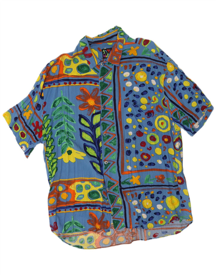 JAMS WORLD Мужская рубашка с коротким рукавом XL Разноцветный цветочный принт