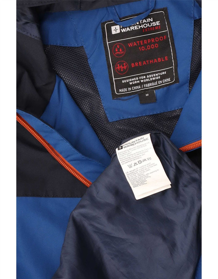 Mountain Warehouse Mens Isoory Rain Jacket UK 38 Medium Blue Colourblock