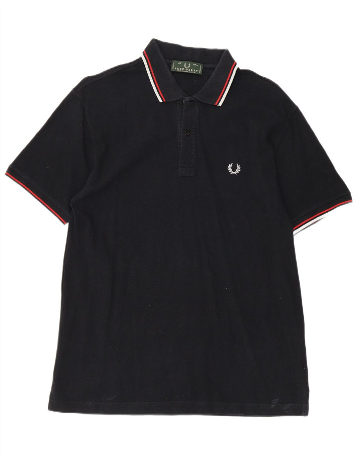 Мужская рубашка поло Fred Perry, большой черный хлопок