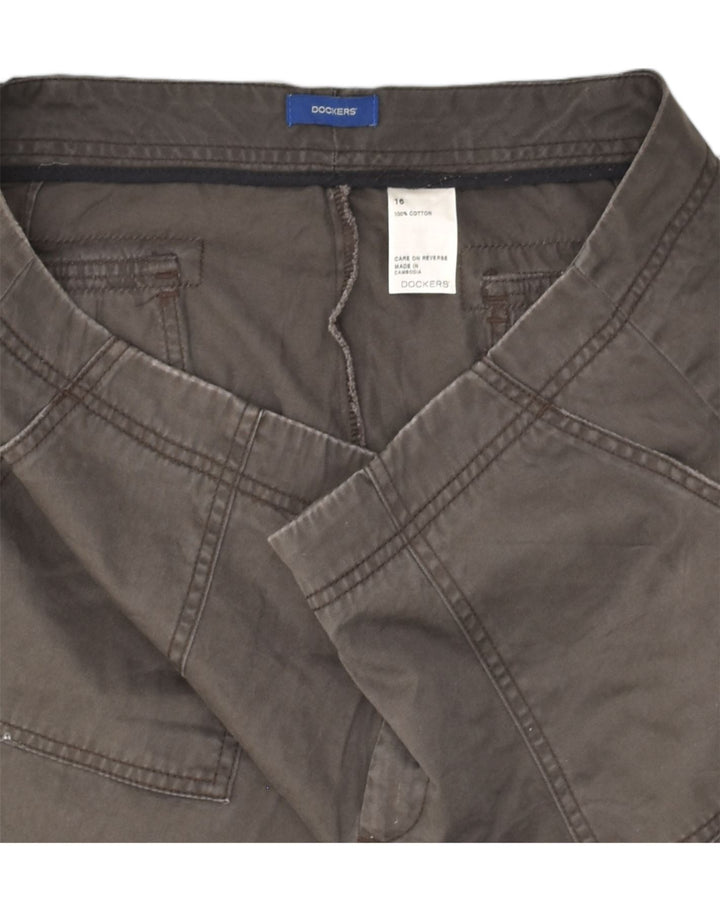 DOCKERS Womens Casual Shorts US 16 2XL W38 Brown Cotton | Vintage Dockers | Thrift | Second-Hand Dockers | Used Clothing | Messina Hembry 