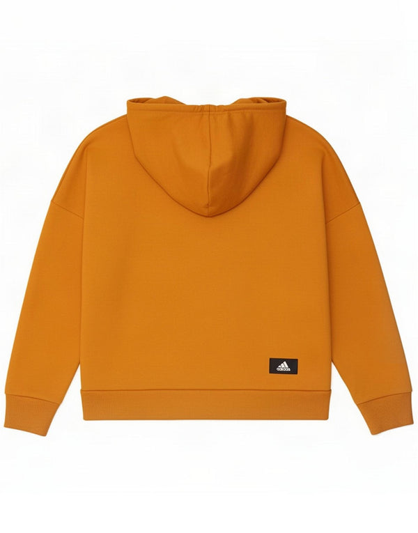 Женский джемпер с капюшоном Adidas Oversized с рисунком UK 8/10, маленький оранжевый