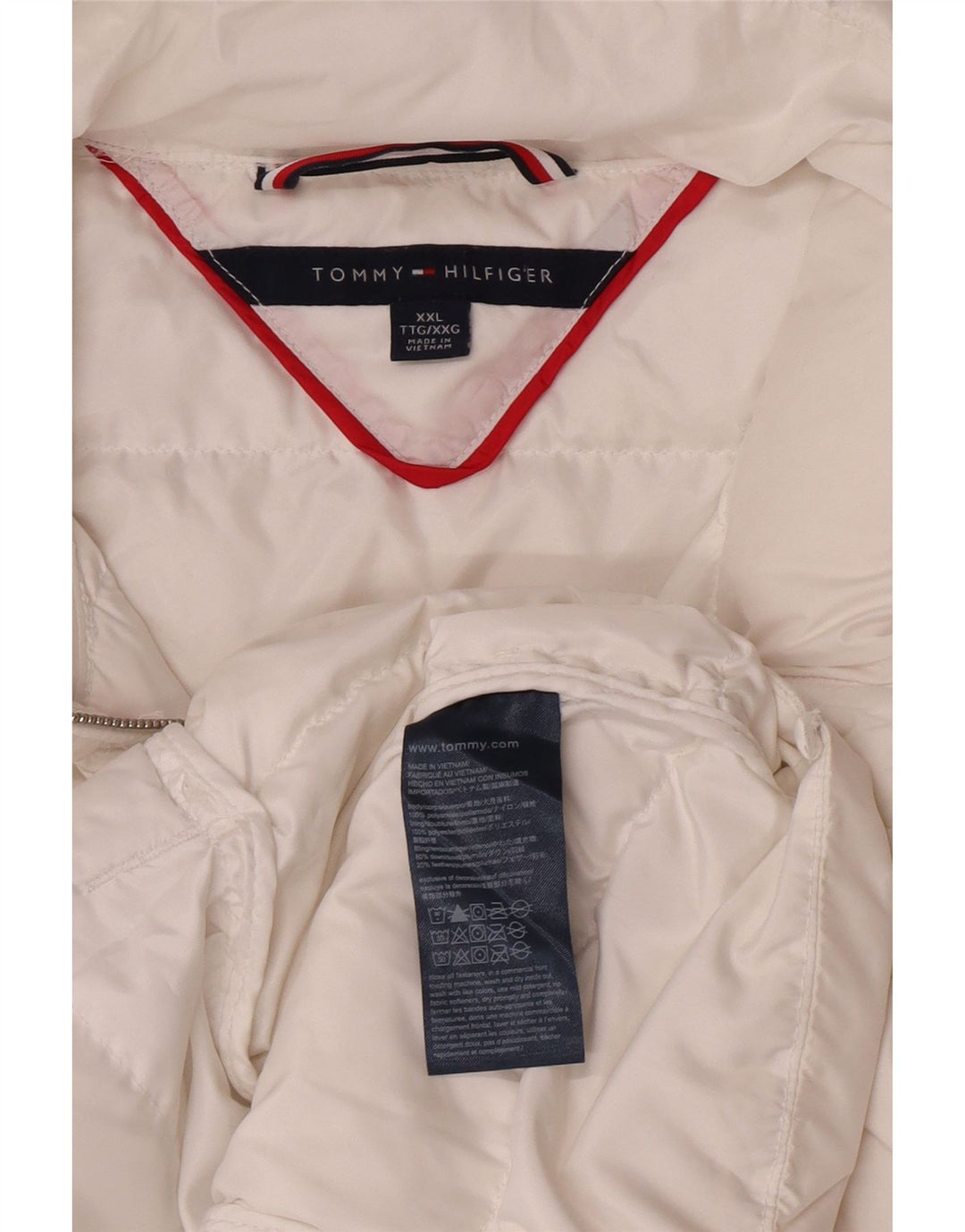 Женская стеганая куртка Tommy Hilfiger UK 20 2XL, белый полиамид