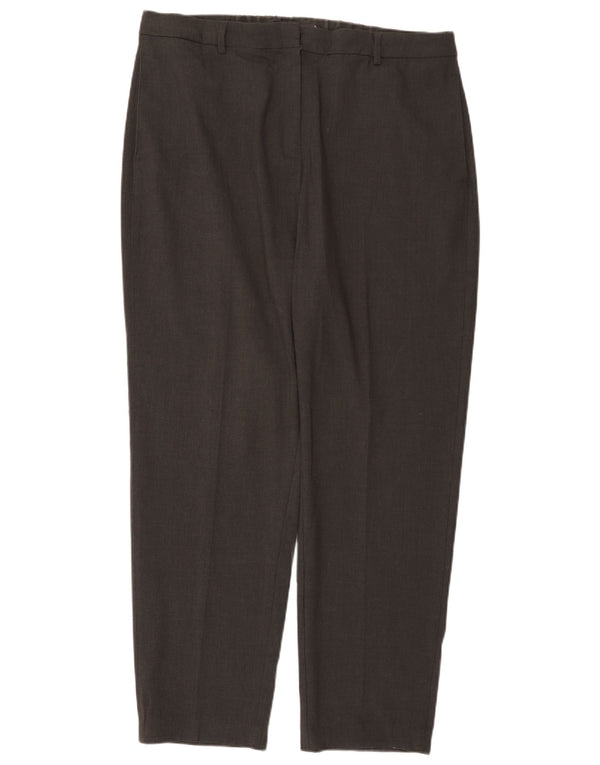 Marks & Spencer Womens Tapered Suit Trousers UK 18 XL W38 L30 Grey