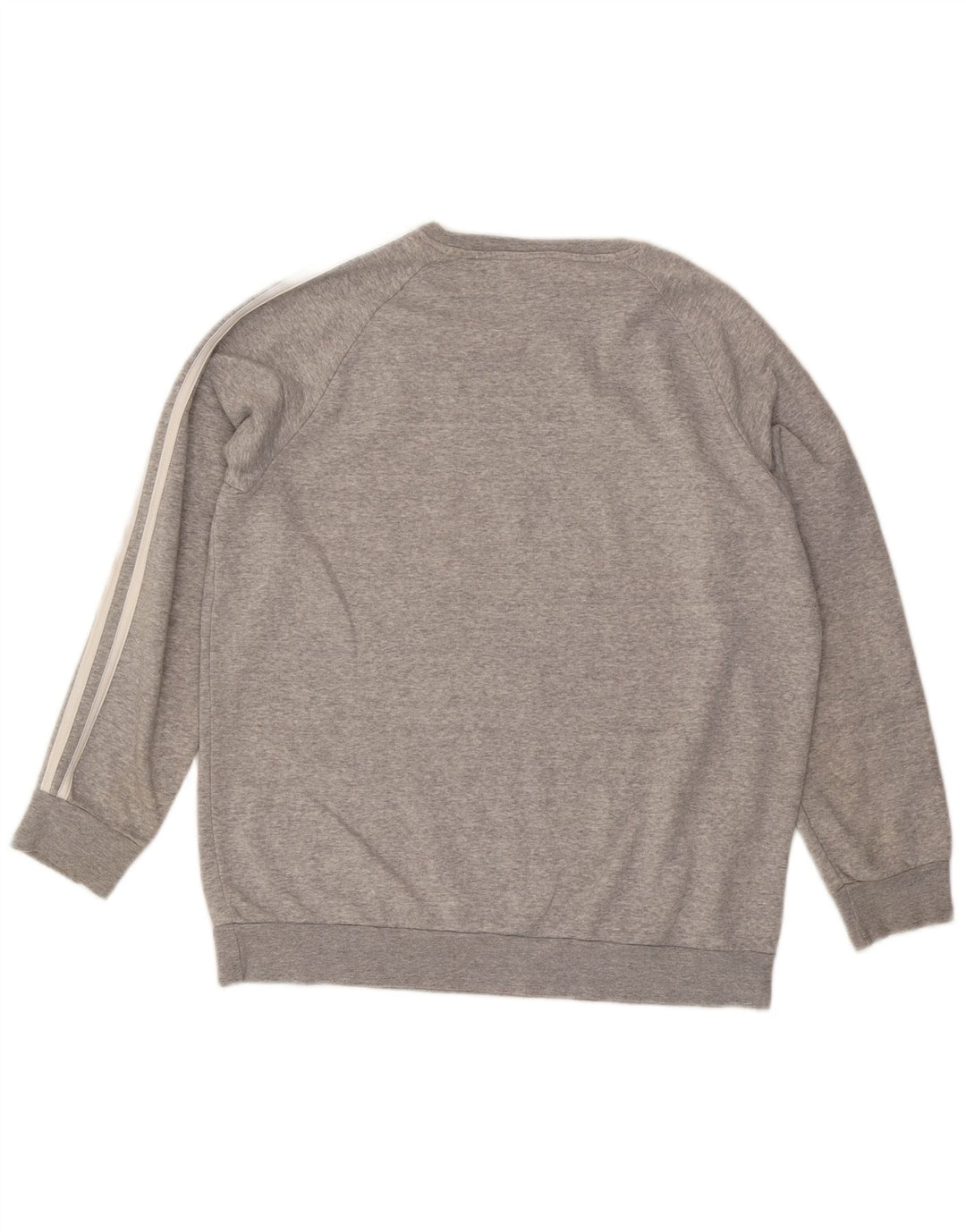 ADIDAS Womens Oversized Sweatshirt Jumper UK 8/10 Small Grey Cotton