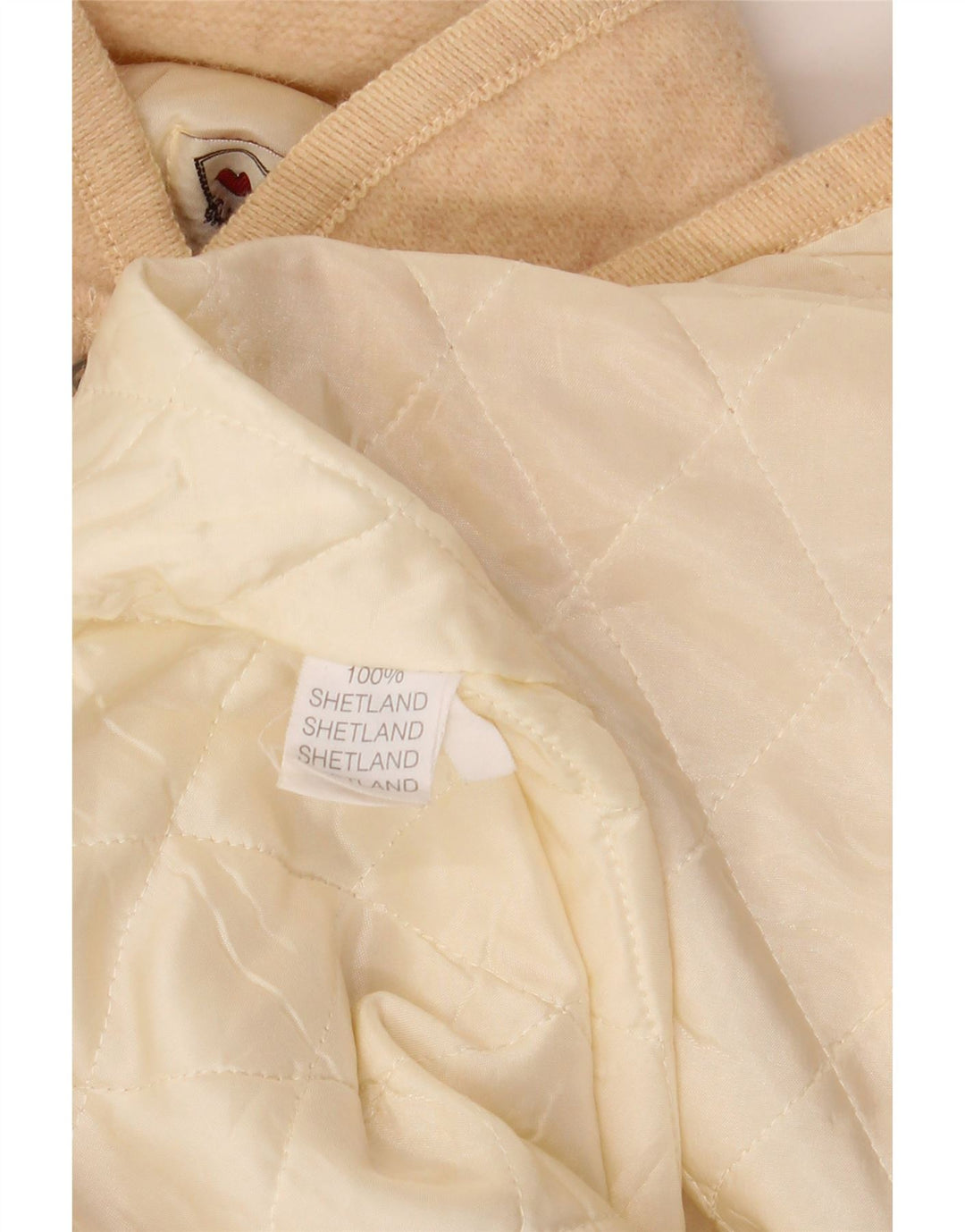 ВИНТАЖНЫЙ женский пиджак с рисунком на 5 пуговицах, Великобритания, 14, большой, бежевый