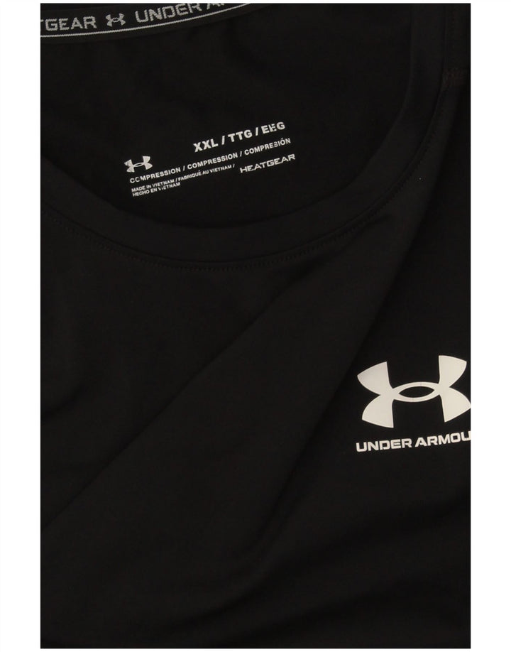 Мужская компрессионная футболка Under Armour 2XL, черная, спортивная