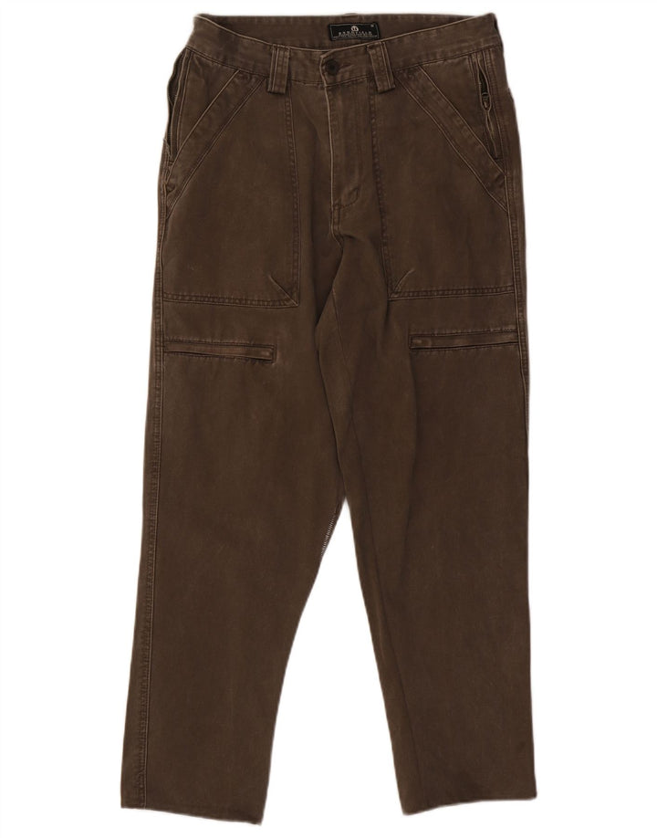Bromfield Мужские прямые брюки карго IT 48 Medium W30 L27 Коричневые, хлопок