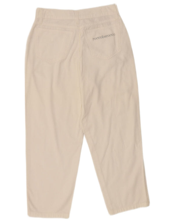 Roccobarocco Женские капри с высокой талией IT 44 Medium W26 L22 Белый