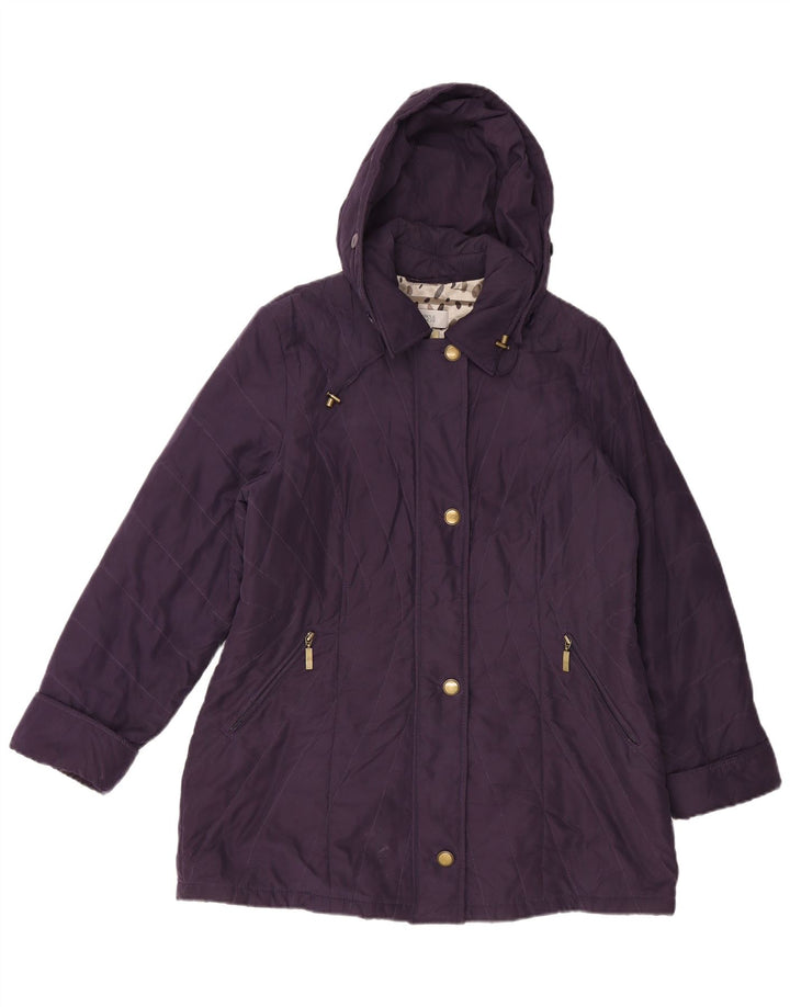 Женская ветровка с капюшоном Marks & Spencer UK 18 XL Фиолетовый полиэстер