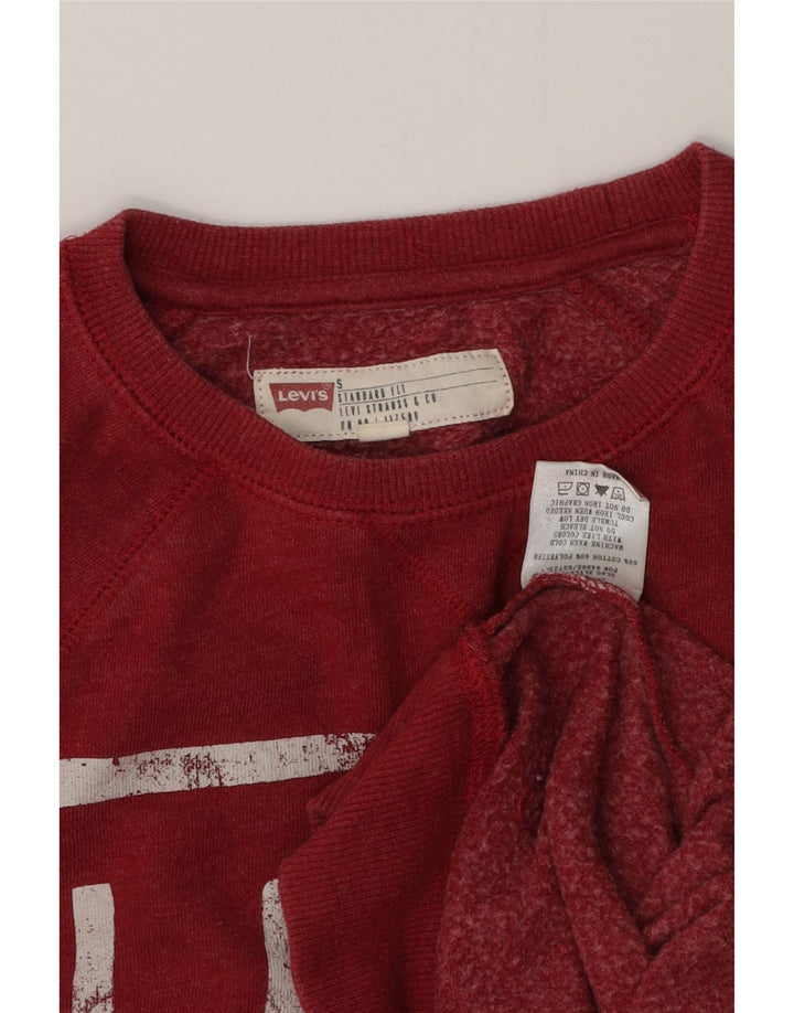 Мужской свитшот стандартного кроя LEVI'S, маленький красный хлопковый джемпер
