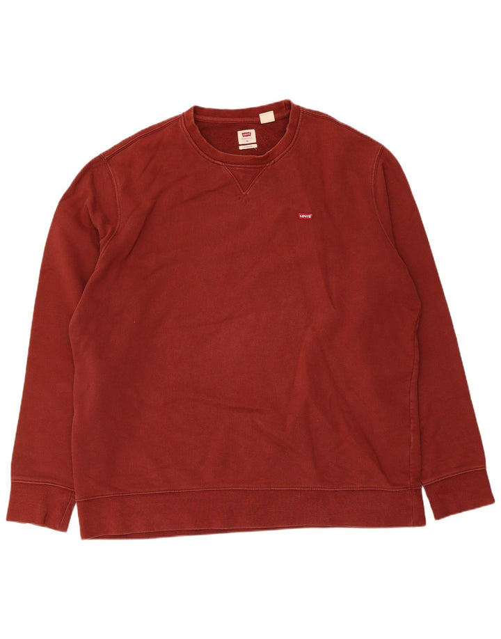 Мужской джемпер Levi's Standard, темно-бордовый, хлопок, размер XL