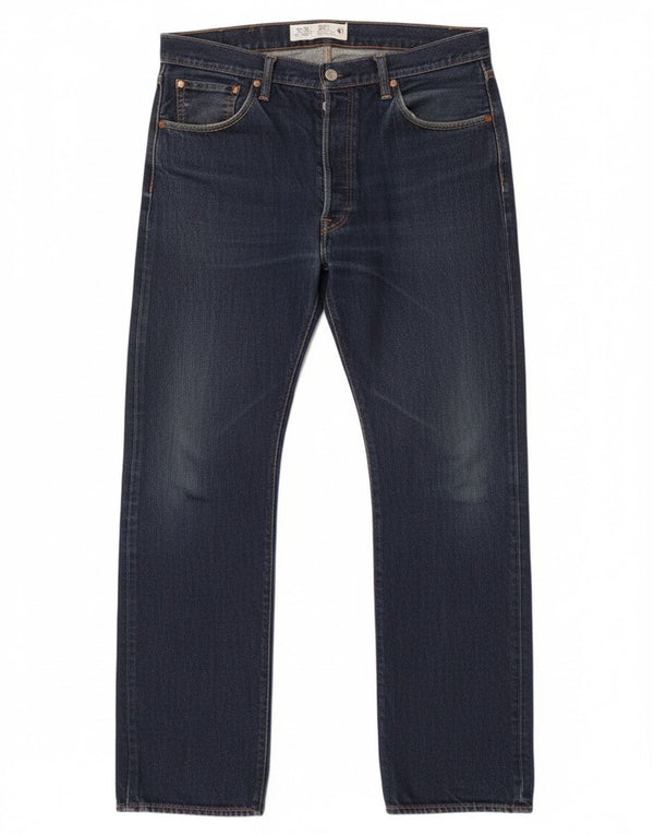 Мужские прямые джинсы Levi's 501 W38 L34 темно-синие, хлопок