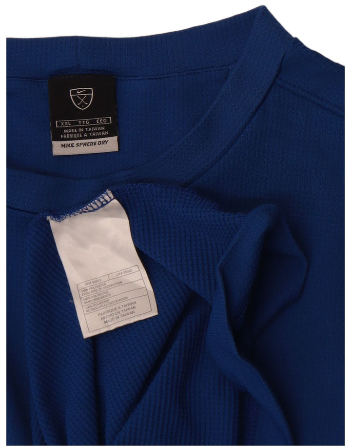 Мужская футболка Nike Top 2XL, синяя, полиэстер