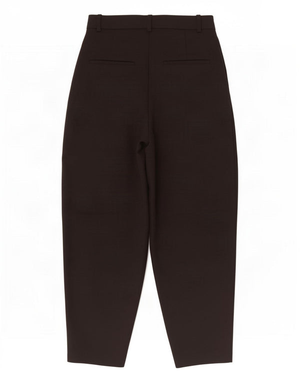 Женские укороченные брюки свободного кроя с завышенной талией Zara XS W24 L25, черные из вискозы