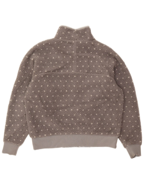 Женская флисовая куртка Patagonia UK 16, большой серый пятнистый полиэстер