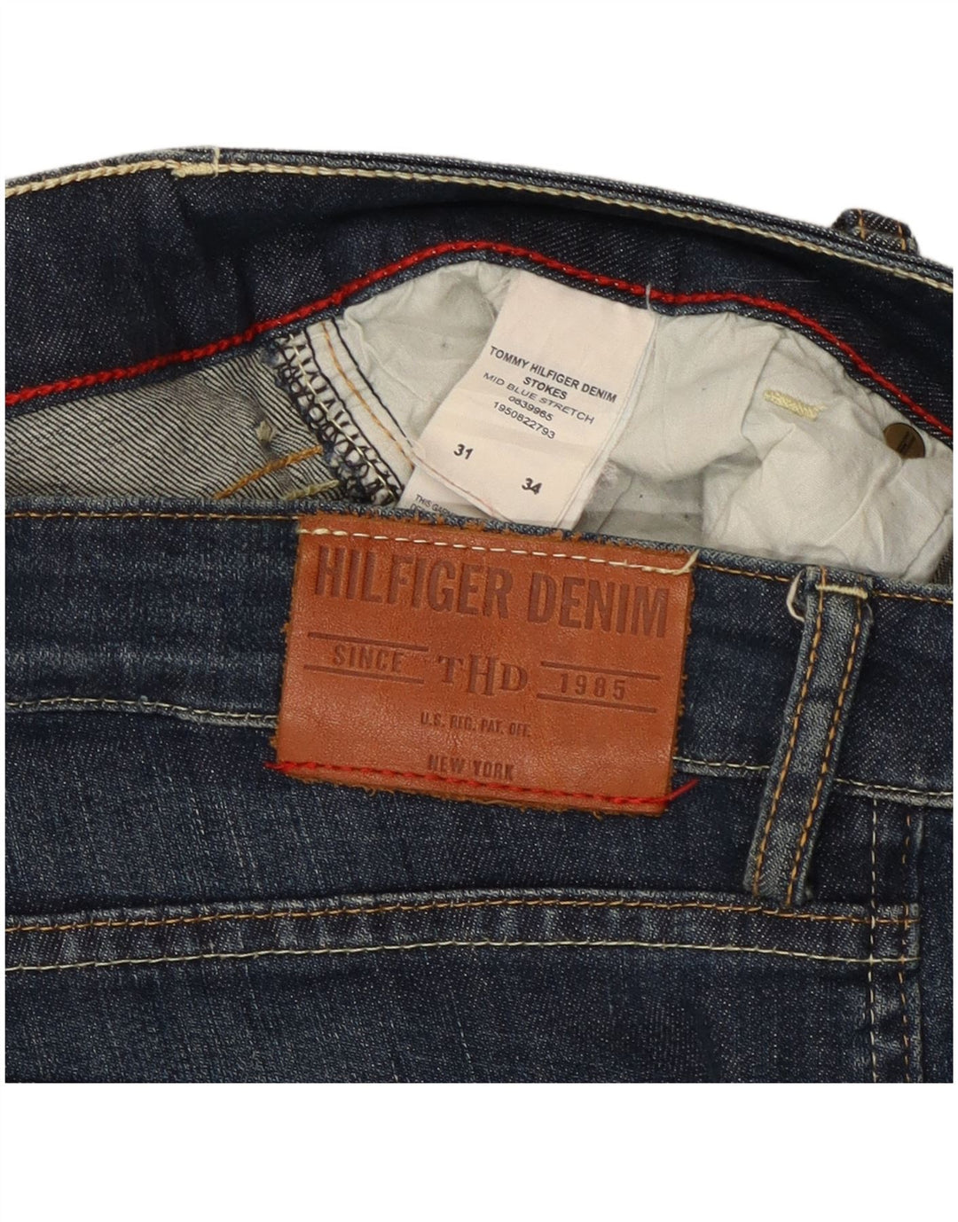 TOMMY HILFIGER Мужские узкие джинсы W31 L30 Синие, хлопок