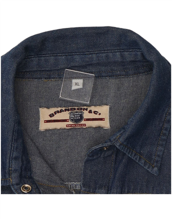 Женская джинсовая рубашка Brandon & C UK 18 XL, синяя