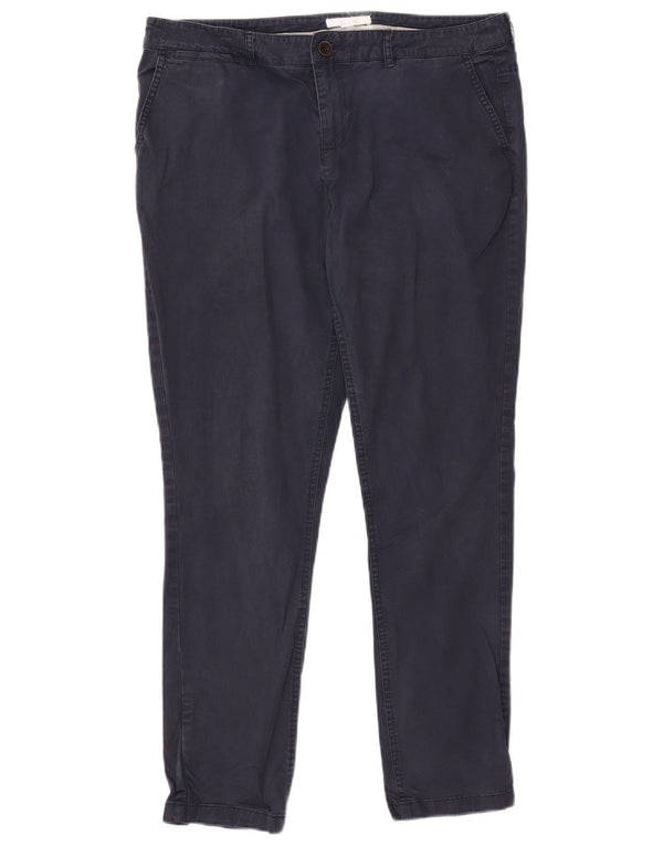 Мужские узкие брюки-чиносы White Stuff UK 14, большие W37 L28, темно-синие, хлопковые